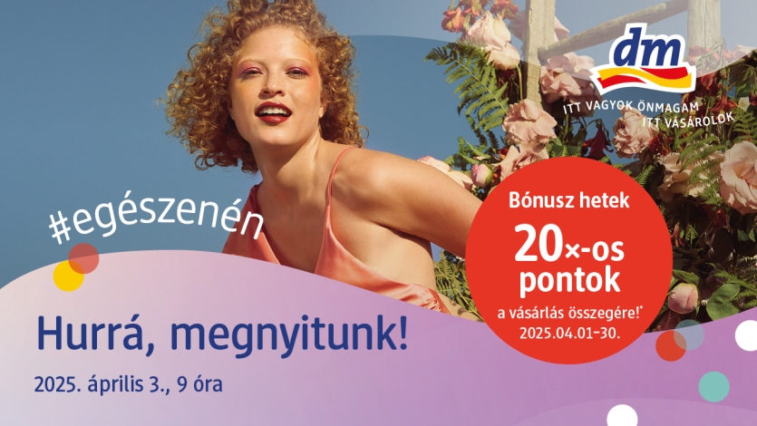 Megnyitja kapuit új dm üzletünk a DERA Parkban