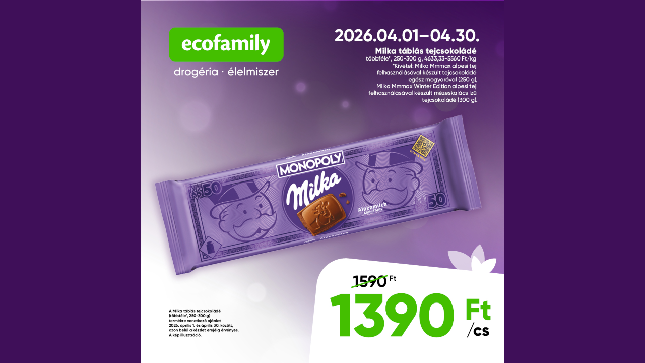 Ecofamily - Milka csokoládék | DERA PARK
